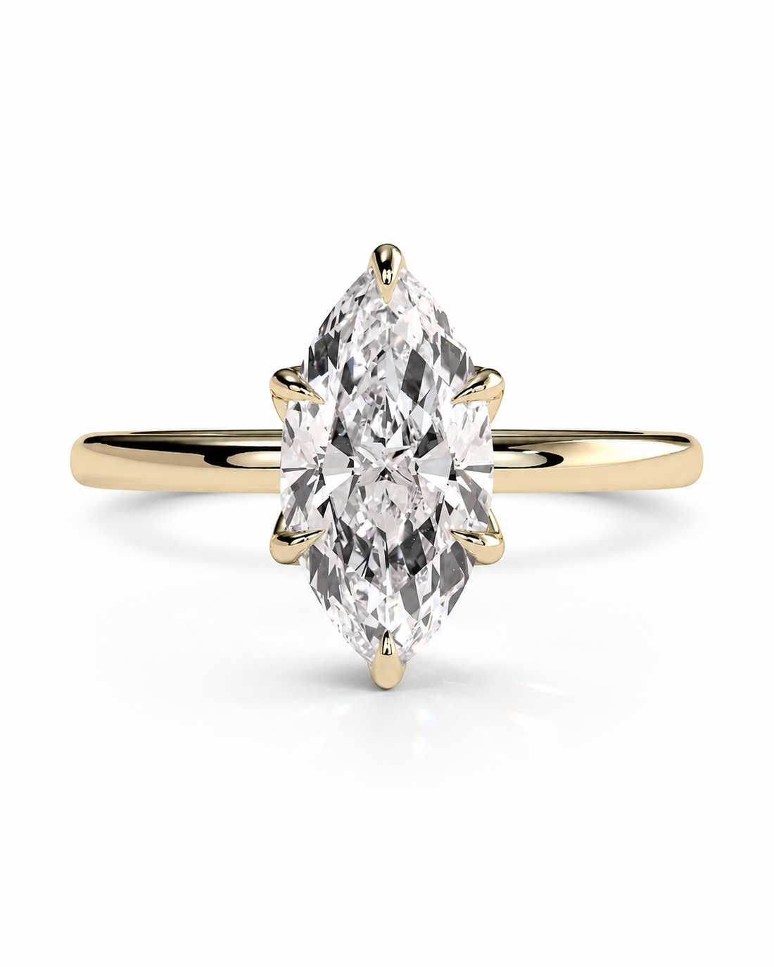 Marquise stone engagement ring