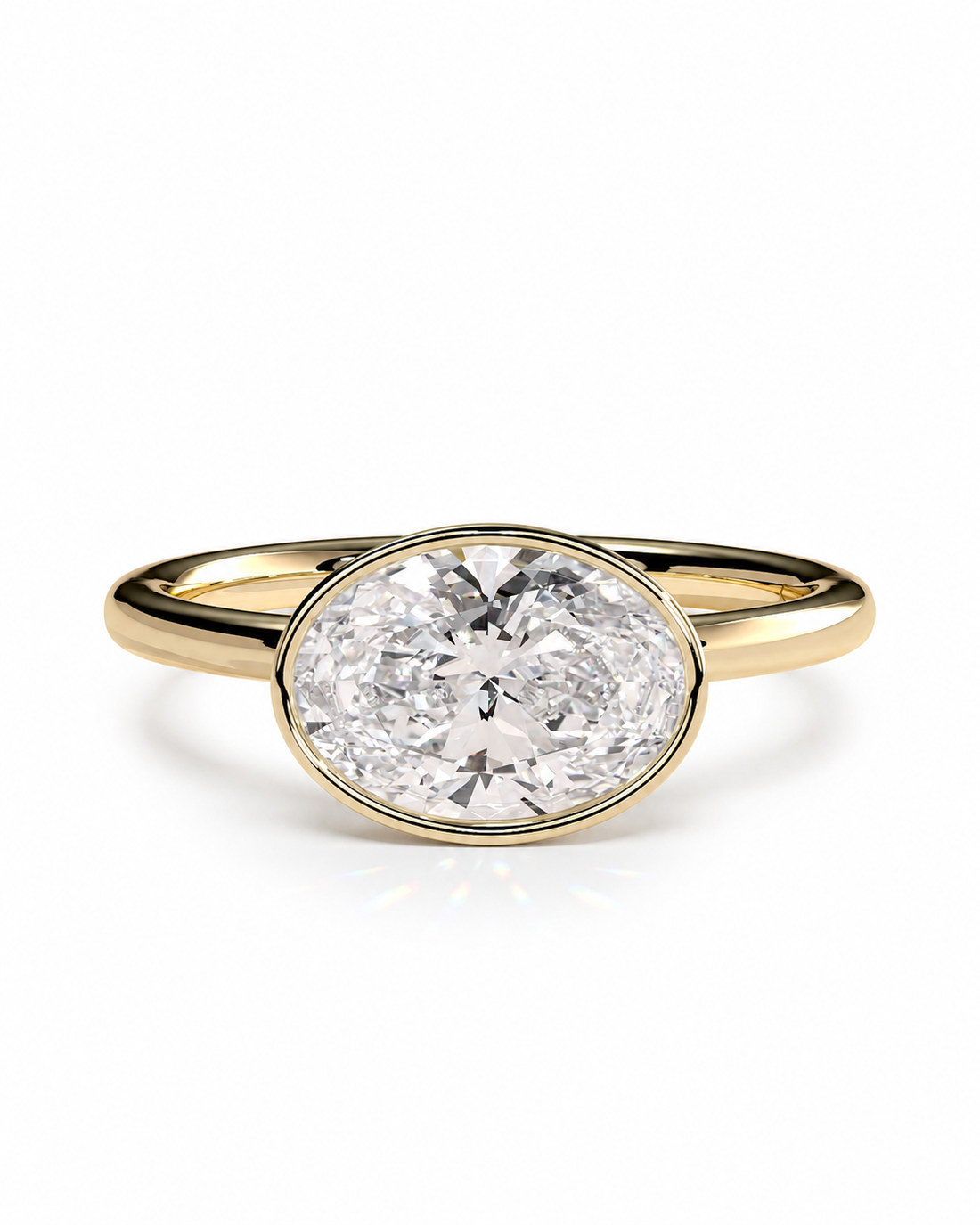 Oval stone engagement ring